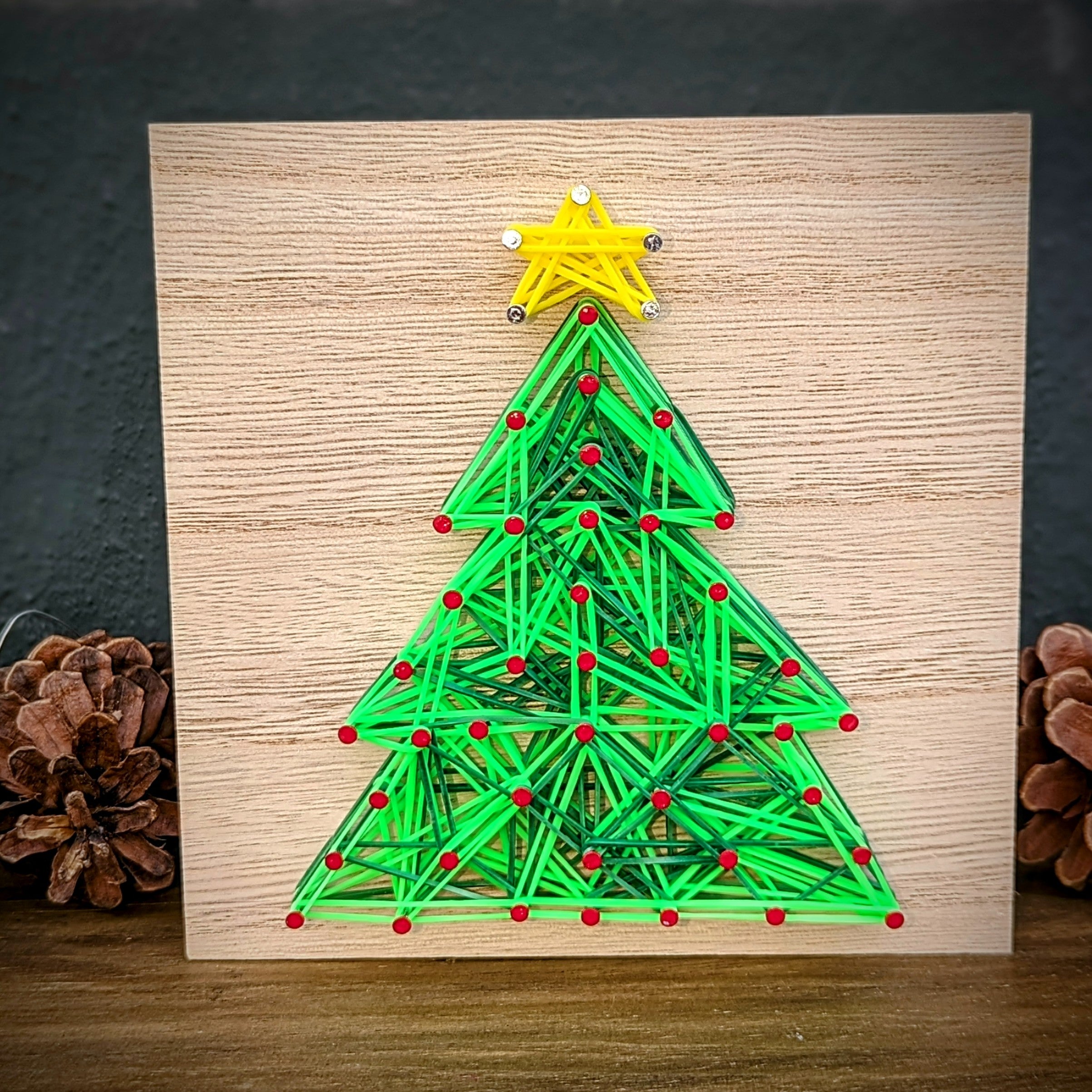 rubber needle christmas tree DIY Rubber Band Art Kit