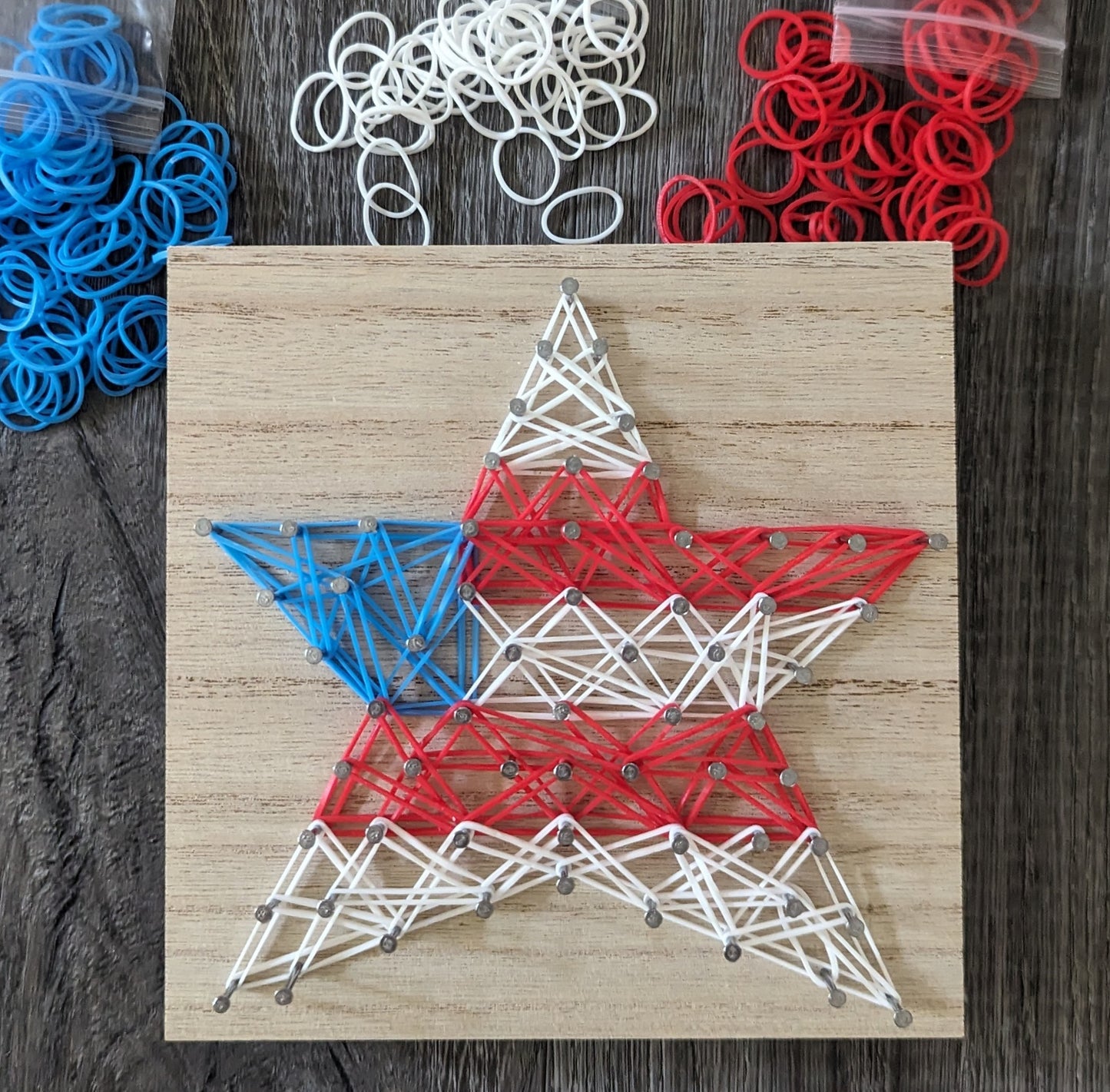 DIY Rubber Band Art Kit - Flag Star