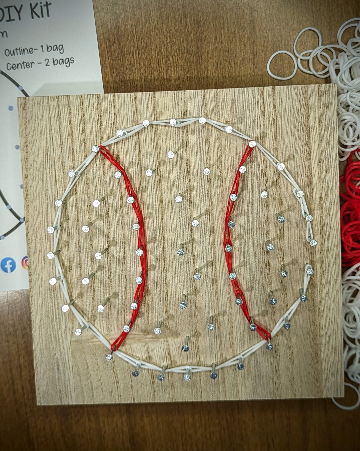 DIY Rubber Band Art Kit - Baseball