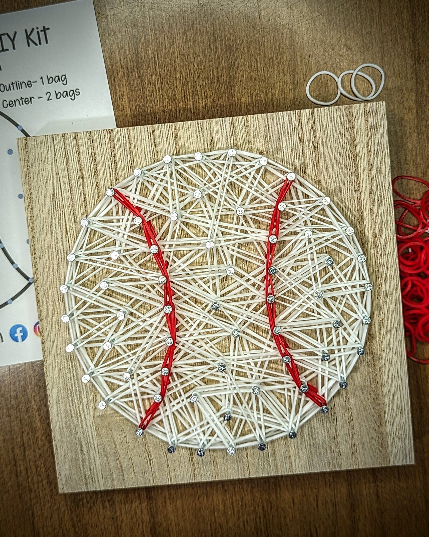 DIY Rubber Band Art Kit - Baseball