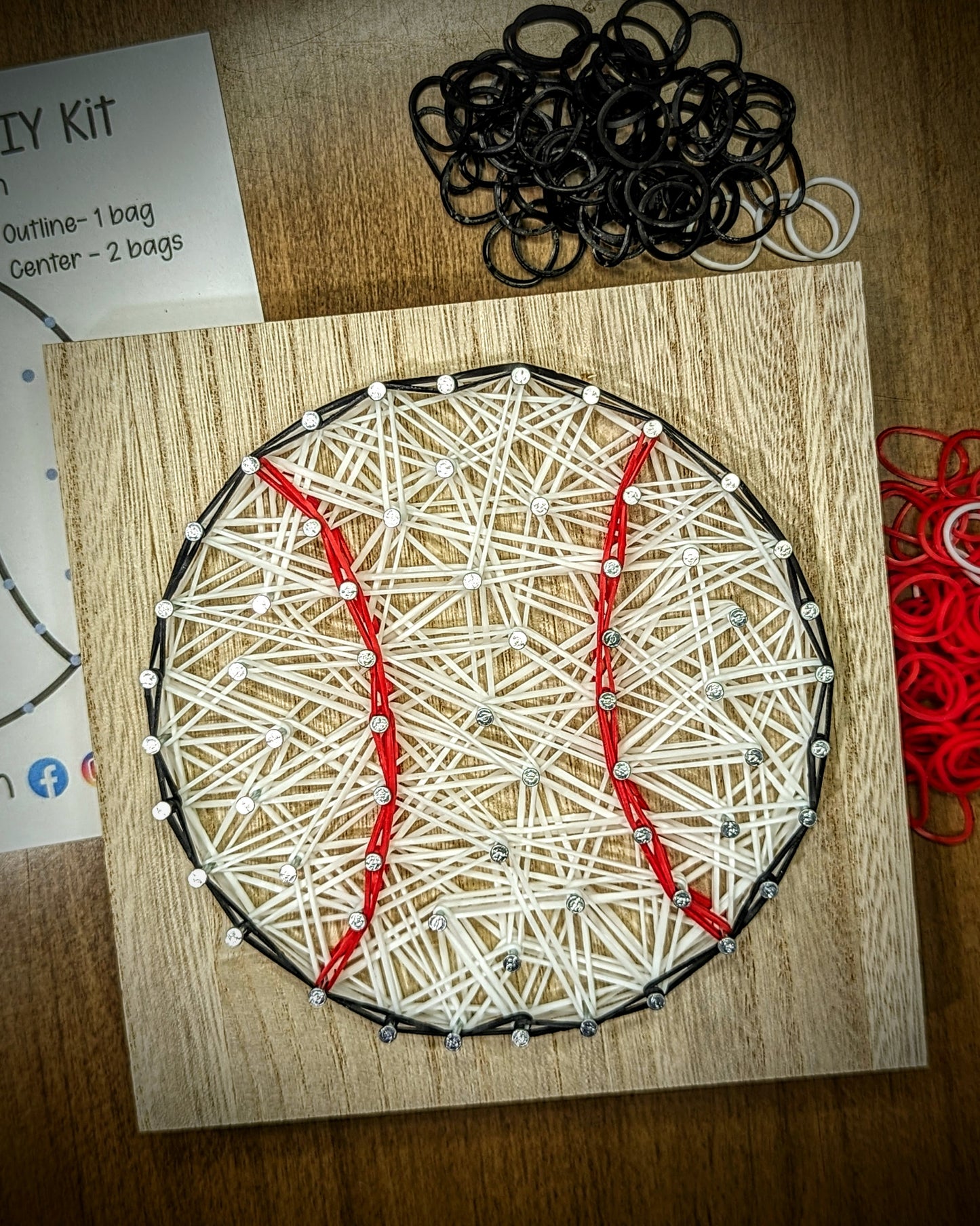 DIY Rubber Band Art Kit - Baseball