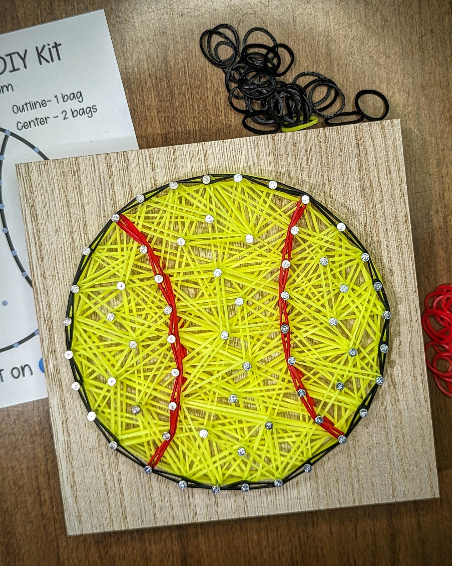 DIY Rubber Band Art Kit - Softball